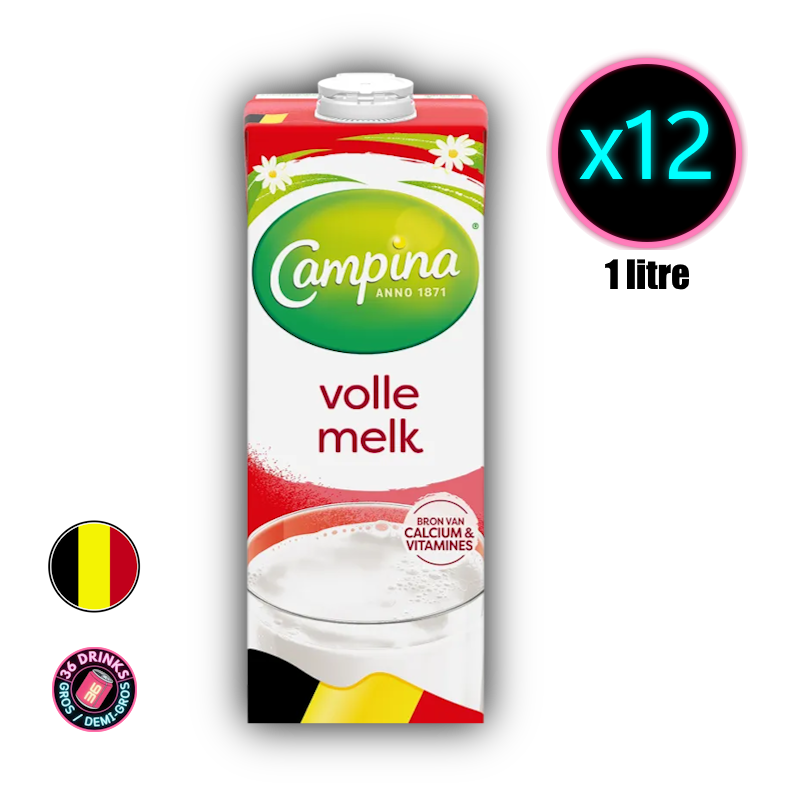 Laits Campina Entier 12 x 1L