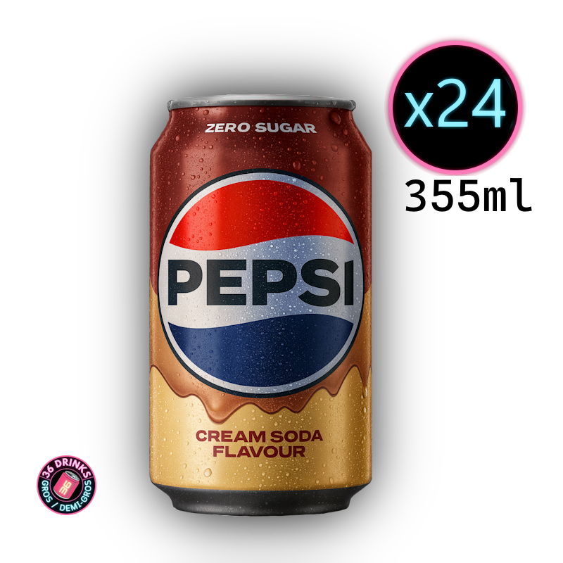 Pepsi Max Cream Soda 24 x 33 cl